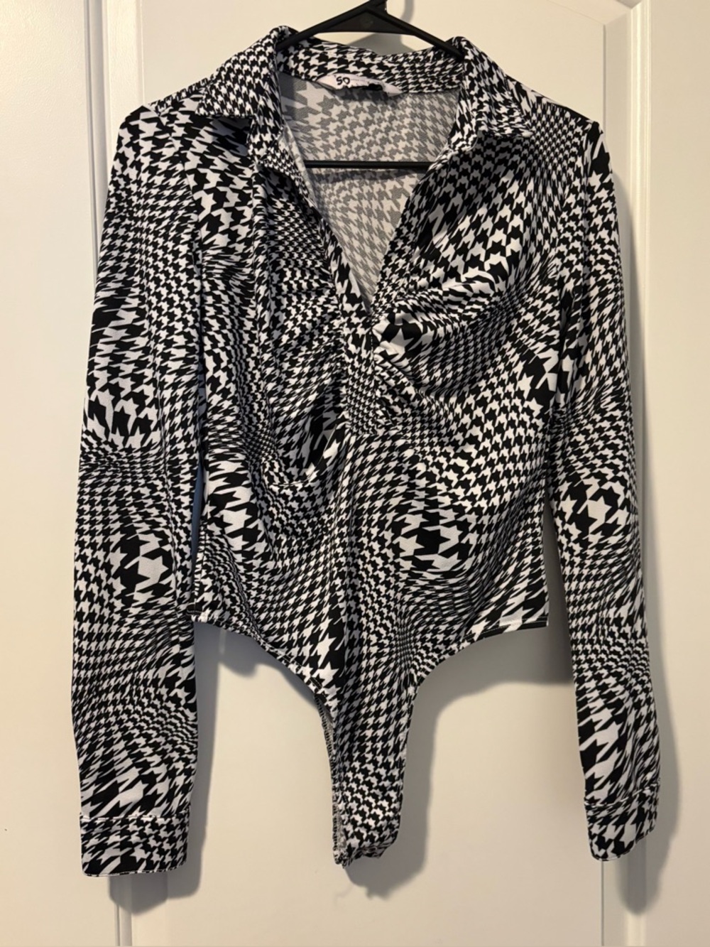 Houndstooth Pattern Bodysuit